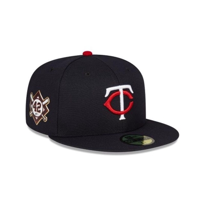 Blue Minnesota Twins Hat - New Era MLB Jackie Robinson Day 59FIFTY Fitted Caps USA7692840